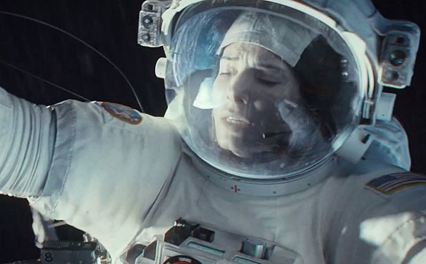 Gravity trailer -- Pictured: Sandra Bullock (Screengrab)